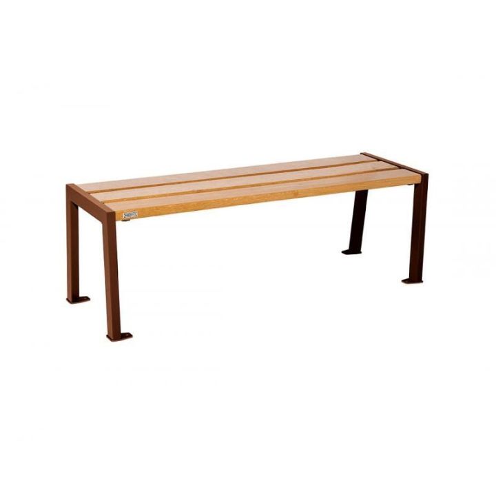 Banquette Silaos® Aspect Corten, finition chêne clair, 1200 mm