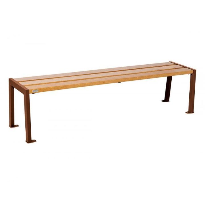 Banquette Silaos® Aspect Corten, finition chêne clair, 1800 mm