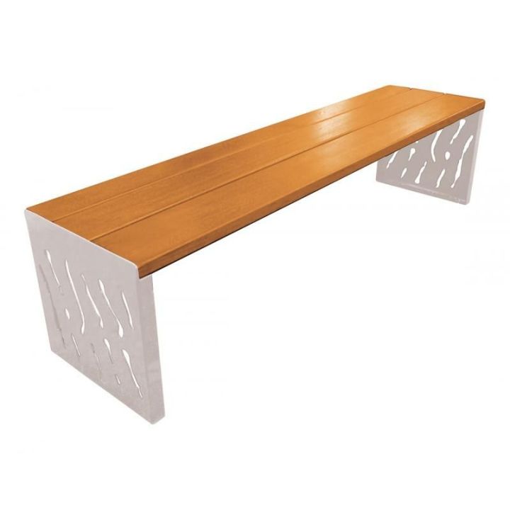 Banquette Venise gris RAL 7044, finition chêne clair