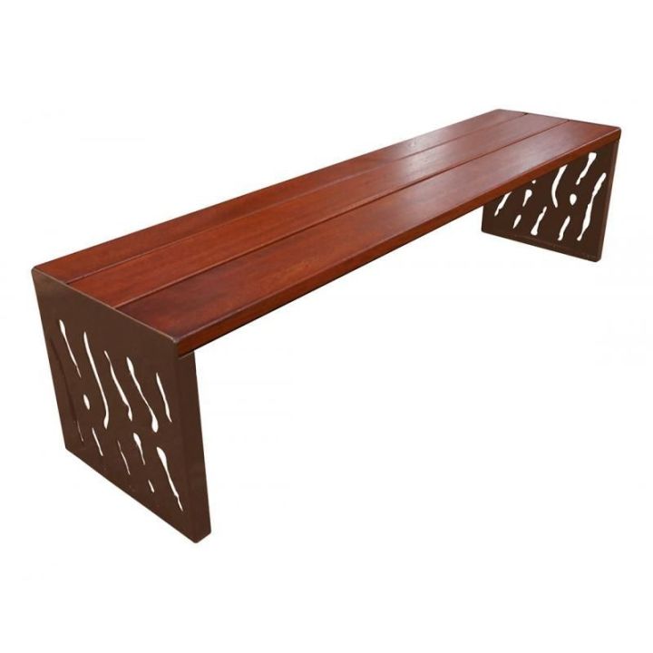 Banquette Venise brun RAL 8017, finition acajou
