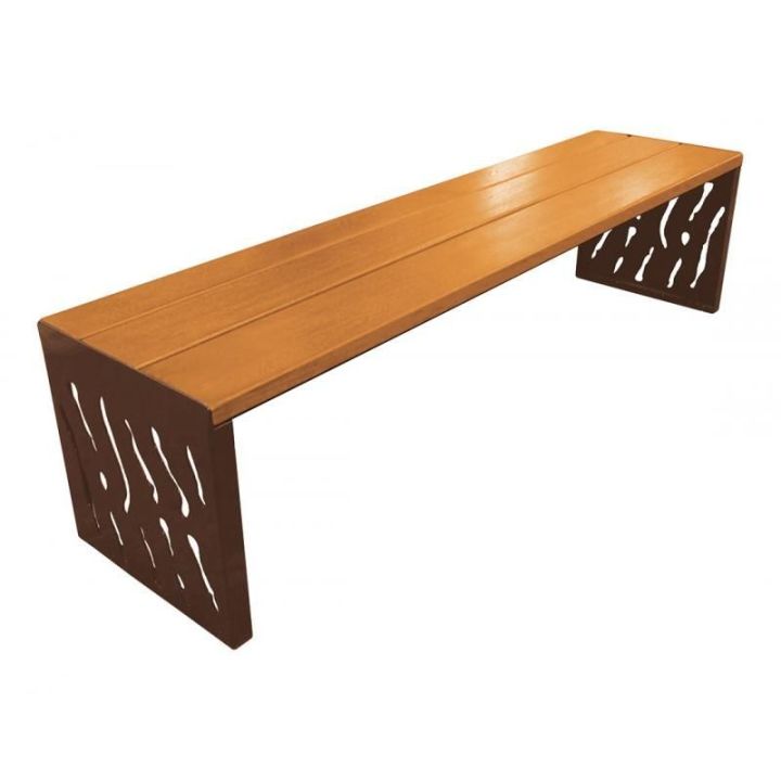 Banquette Venise brun RAL 8017, finition chêne clair