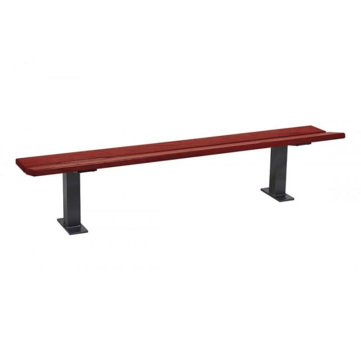 Banquette Pagode gris procity, finition acajou