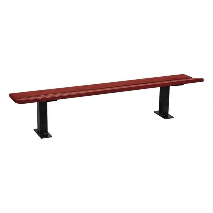 Banquette Pagode noir RAL 9005, finition acajou