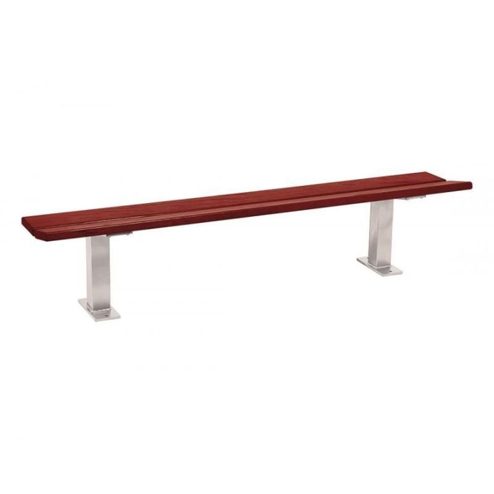 Banquette Pagode gris RAL 7044, finition acajou