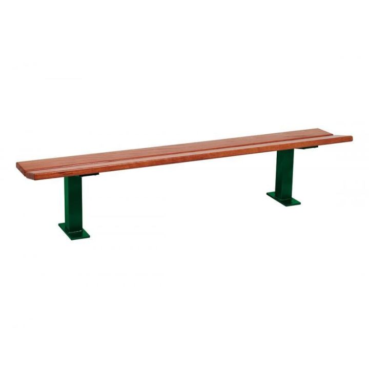 Banquette Pagode vert RAL 6005, finition chêne clair