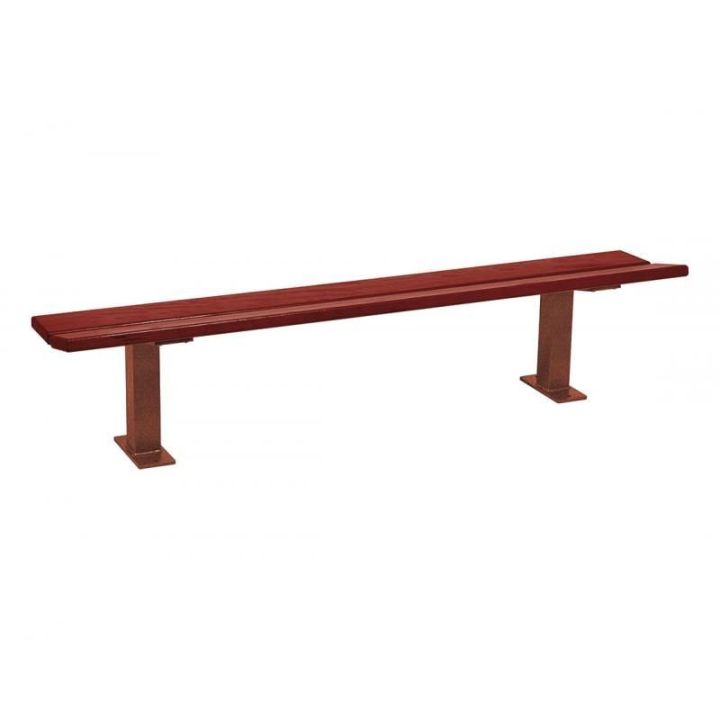 Banquette Pagode Aspect Corten, finition acajou