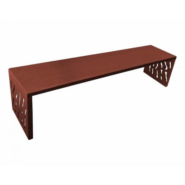 Banquette Venise acier Aspect Corten