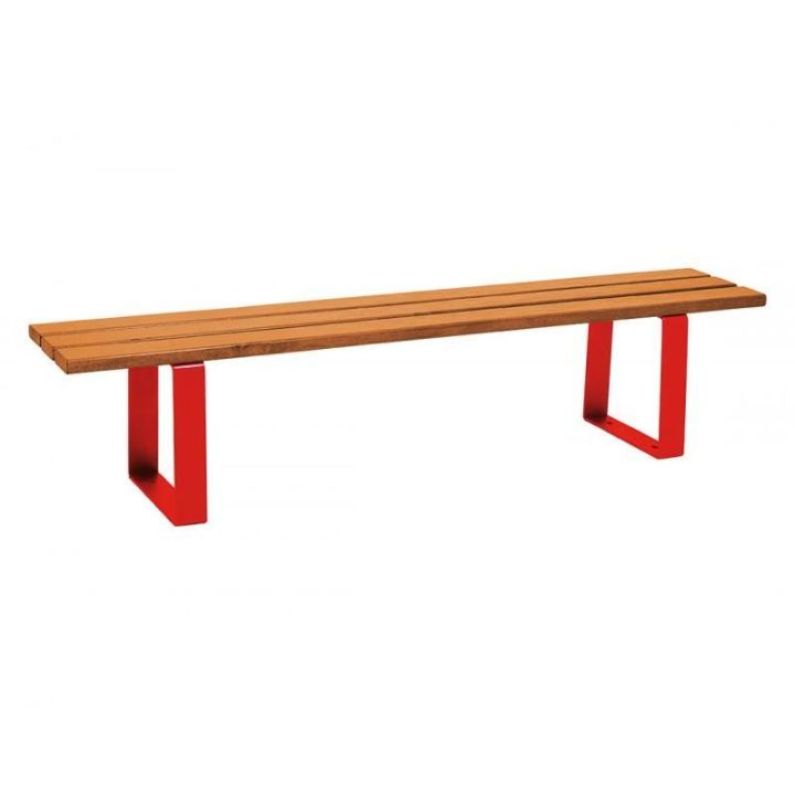Banquette Riga chêne clair rouge RAL 3020