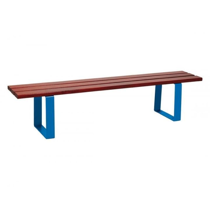 Banquette Riga acajou bleu RAL 5010
