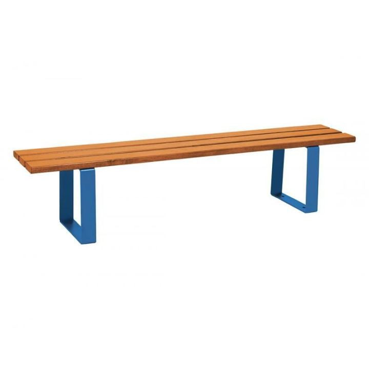 Banquette Riga chêne clair bleu RAL 5010