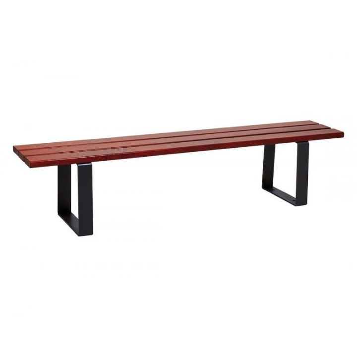 Banquette Riga acajou noir RAL 9005
