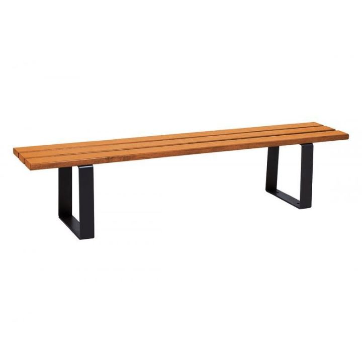 Banquette Riga chêne clair noir RAL 9005