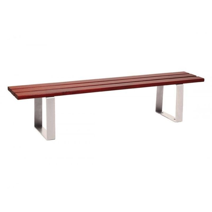 Banquette Riga acajou gris RAL 7044