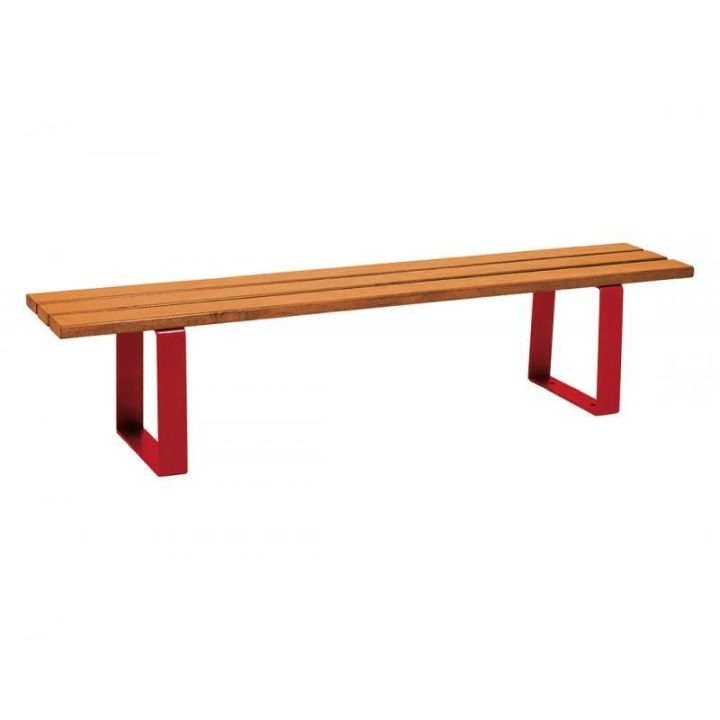 Banquette Riga chêne clair rouge RAL 3004