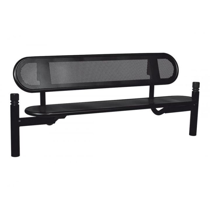Banc Estoril noir RAL 9005 pommeaux City