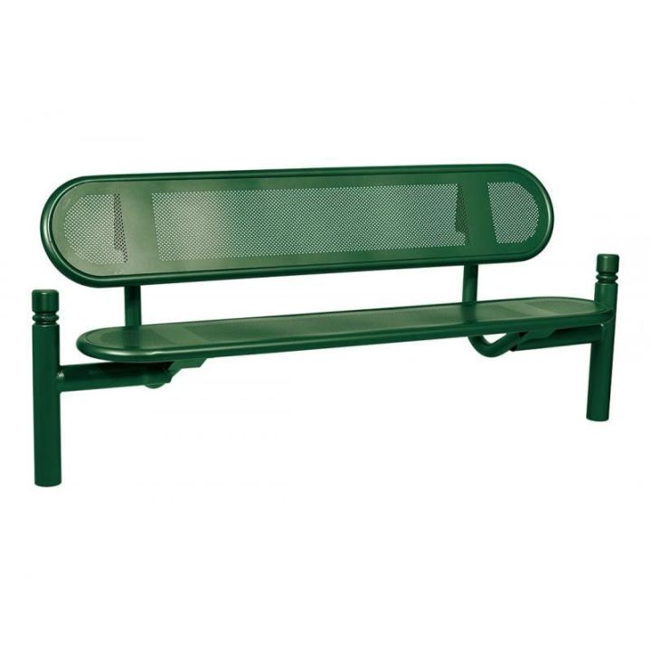 Banc Estoril vert RAL 6005 pommeaux City