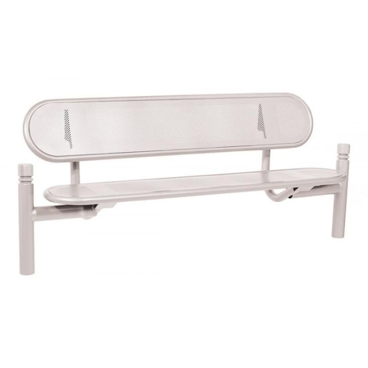 Banc Estoril gris RAL 7044 pommeaux City