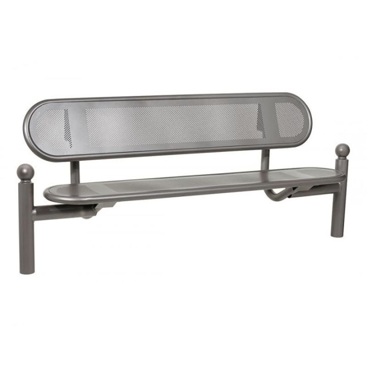 Banc Estoril gris Procity  pommeaux Boule
