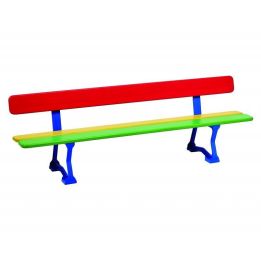 Banc public multicolore pour enfants de maternelle