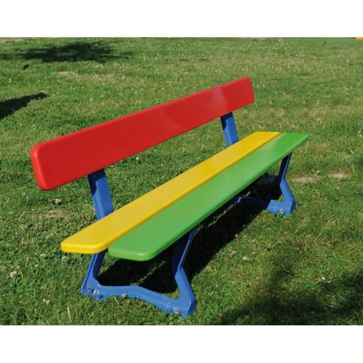 Banc public multicolore pour enfants de maternelle