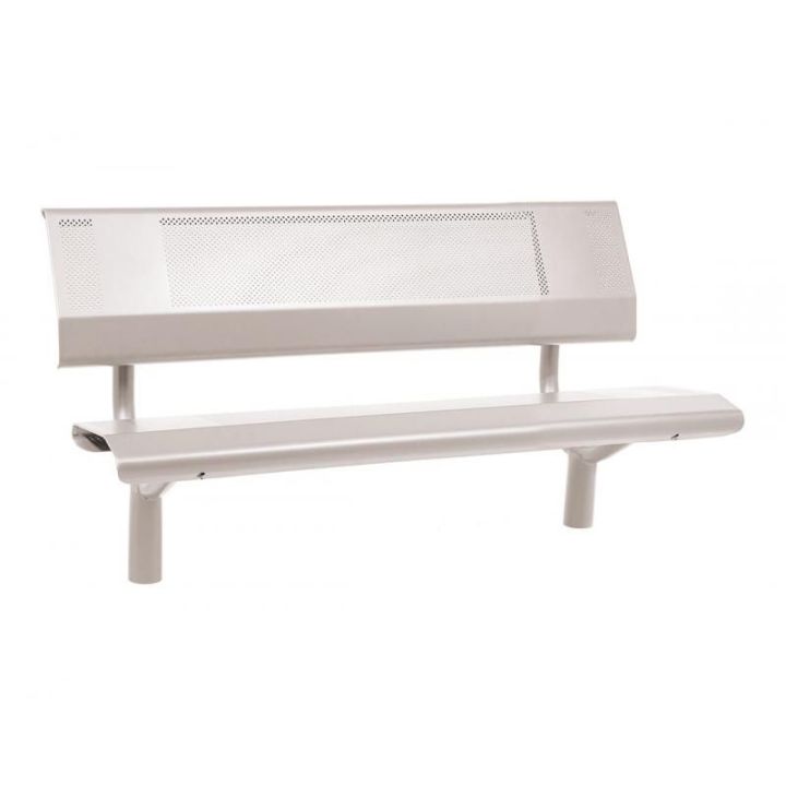 Banc Oslo gris RAL 7044 1500 mm