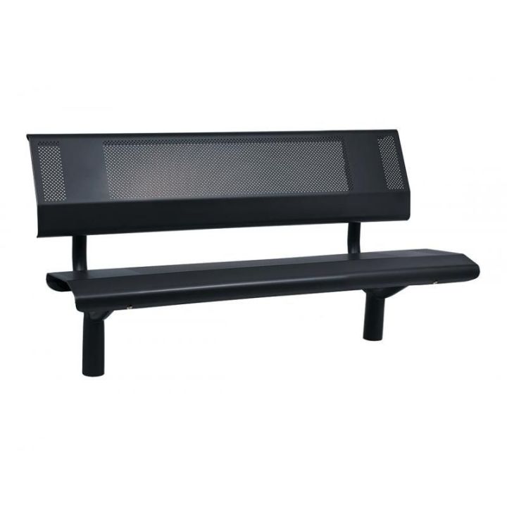 Banc Oslo noir RAL 9005 1500 mm