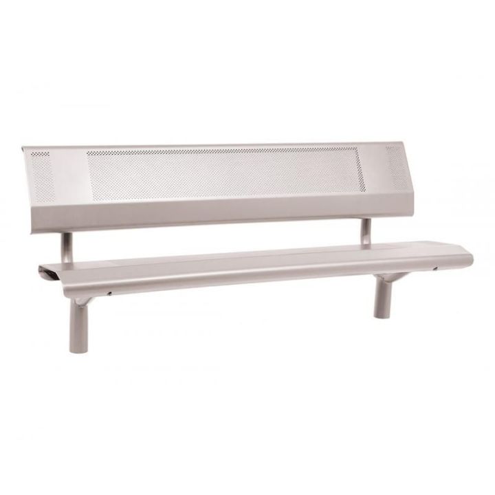 Banc Oslo gris RAL 7044 1800 mm