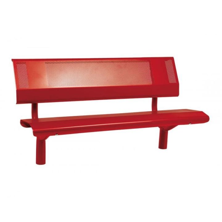 Banc Oslo rouge RAL 3004 1500 mm