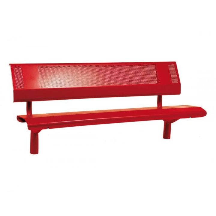 Banc Oslo rouge RAL 3004 1800 mm