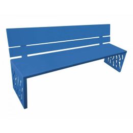 Banc Venise acier bleu RAL 5010