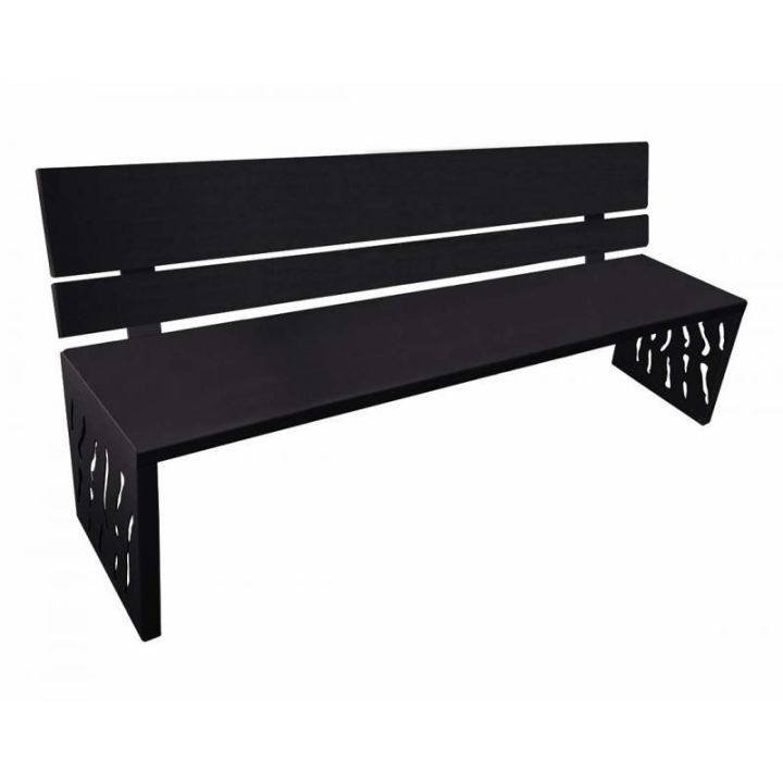 Banc Venise acier noir RAL 9005