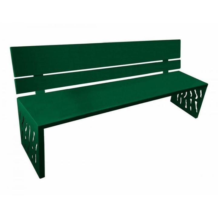 Banc Venise acier vert RAL 6005