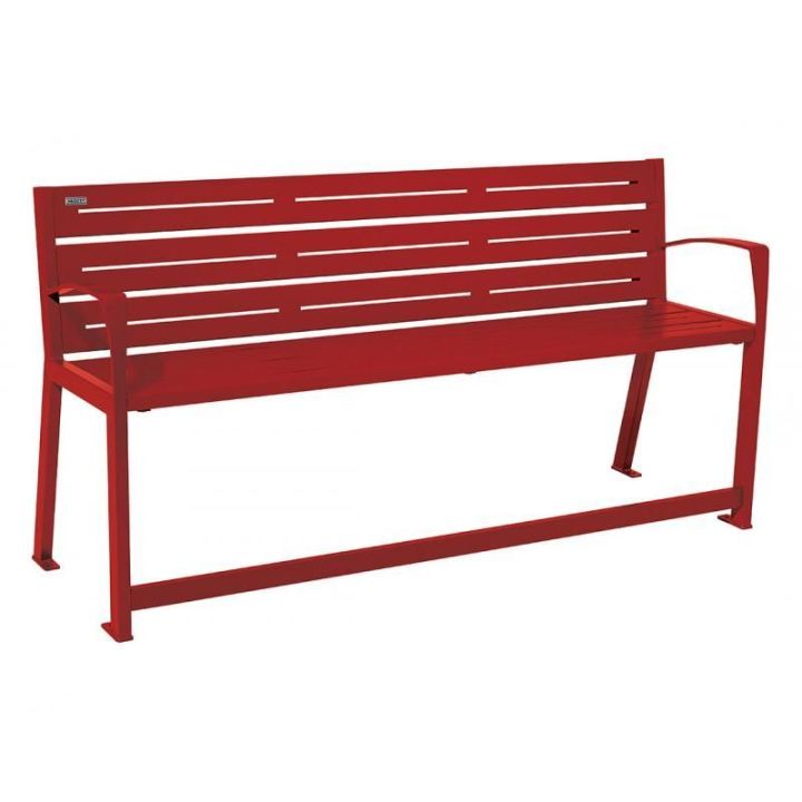 Banc public Silaos® spécial sénior rouge RAL 3004