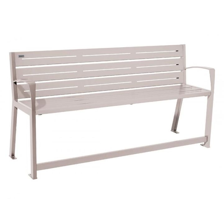 Banc public Silaos® spécial sénior gris RAL 7044