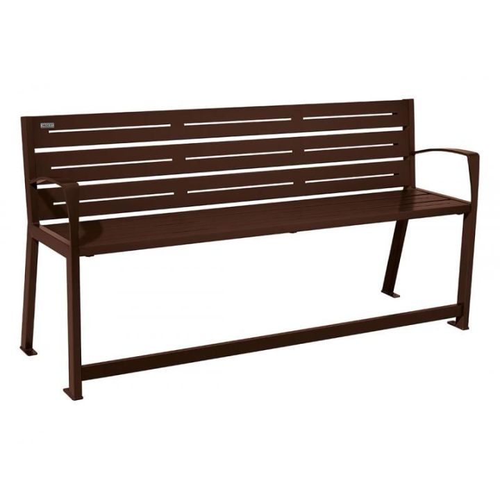 Banc public Silaos® spécial sénior brun RAL 8017