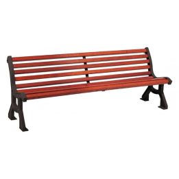 Banc Lublin noir RAL 9005 finition acajou