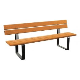 Banc Riga gris Procity finition chêne clair