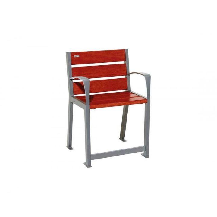Fauteuil Silaos® pour sénior gris Procity acajou
