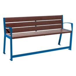 Banc public Silaos® sénior bleu RAL 5010