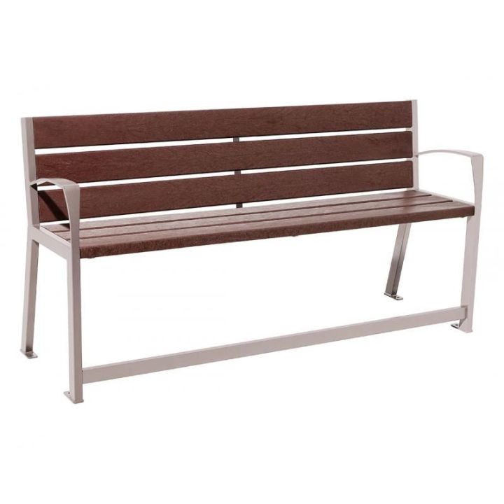 Banc public Silaos® sénior gris RAL 7044