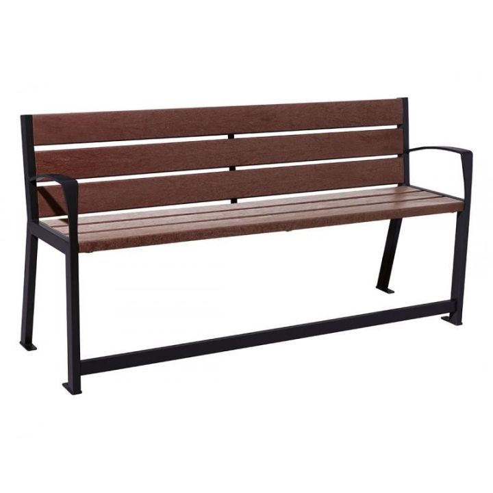 Banc public Silaos® sénior noir RAL 9005
