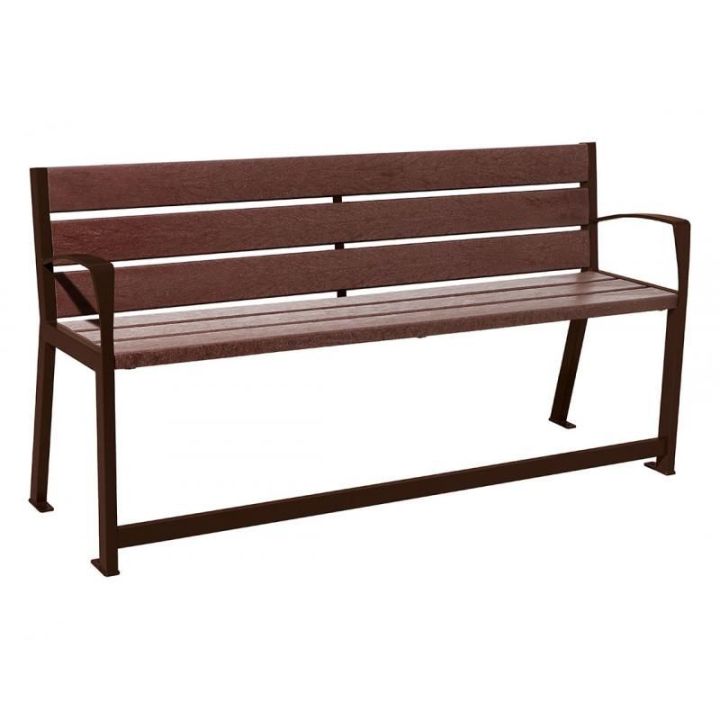 Banc public Silaos® sénior brun RAL 8017