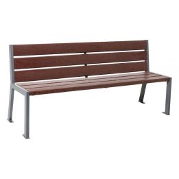 Banc public 6 lames gris Procity sans accoudoirs