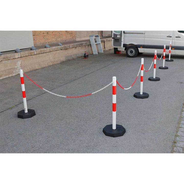 Poteaux de balisage en Acier | Lot de 6 poteaux de délimitation