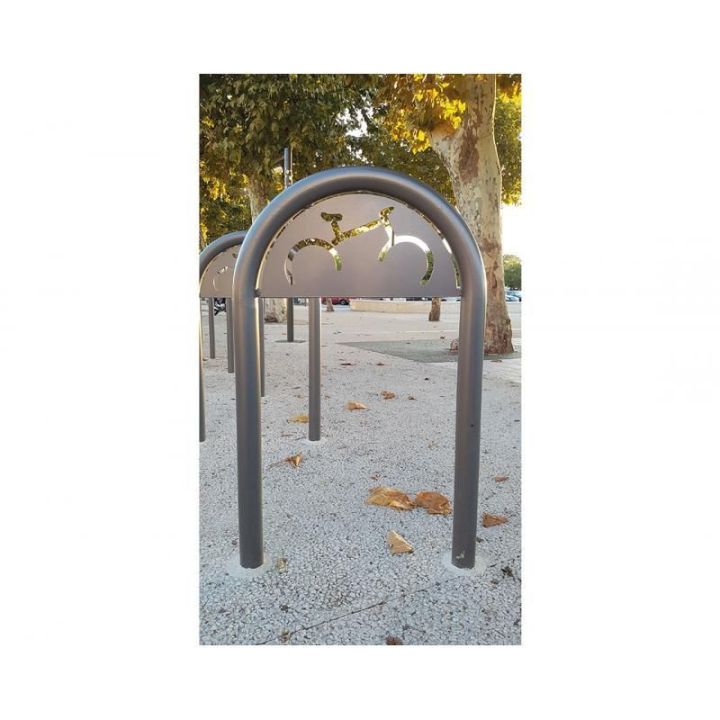 Arceau vélos Trombone Ø 60 mm avec signalétique