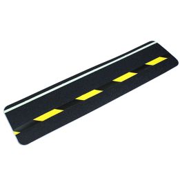 Bandes antidérapantes Dalle antidérapante à ligne noir et jaune réfléchissante et luminescente