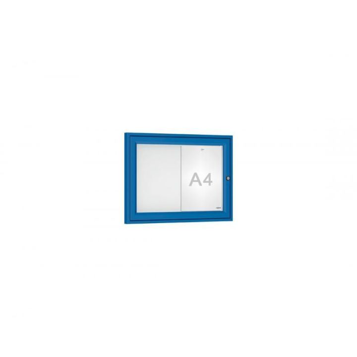 Vitrine "Référence" 2 A4 bleu RAL 5010