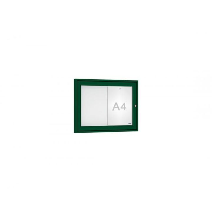 Vitrine "Référence" 2 A4 vert RAL 6005
