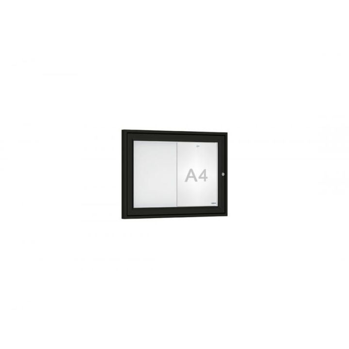Vitrine "Référence" 2 A4 noir RAL 9005