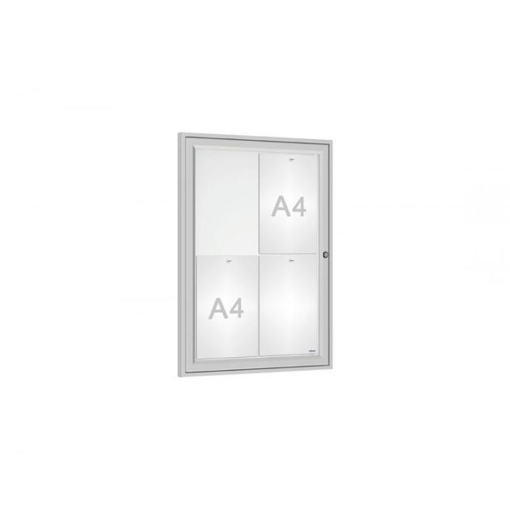 Vitrine "Référence" 4 A4 anodisé